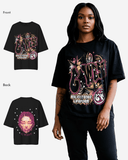 G West Womens Illuminated Soul Double Hit Premium Oversized Tee Front And Back Print