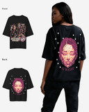 G West Womens Illuminated Soul Double Hit Premium Oversized Tee Front And Back Print