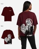 G West Womens Oversized Angel Girl Tee