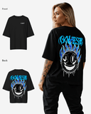 G West Womens Oversized Aqua Smile Tee