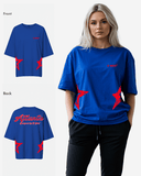 G West Womens Oversized Atlanta Logo Royal Tee