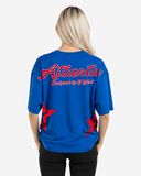 G West Womens Oversized Atlanta Logo Royal Tee