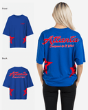 G West Womens Oversized Atlanta Logo Royal Tee