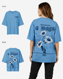 G West Womens Oversized Blue Garden Tee