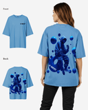 G West Womens Oversized Blue Man Tee