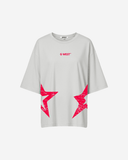 G West Womens Oversized Brooklyn Arch Logo Tee
