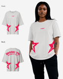 G West Womens Oversized Brooklyn Arch Logo Tee