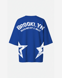 G West Womens Oversized Brooklyn Arch Logo Tee