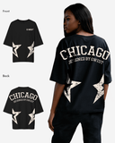 G West Womens Oversized Chicago Arch Logo Tee