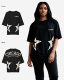 G West Womens Oversized Chicago Arch Logo Tee