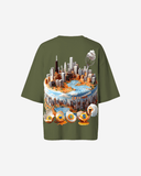 G West Womens OVERSIZED CHICAGO CAKE TEE