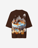 G West Womens OVERSIZED CHICAGO CAKE TEE