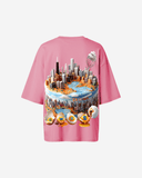 G West Womens OVERSIZED CHICAGO CAKE TEE