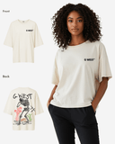 G West Womens Oversized Colors Of Life Tee