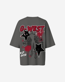 G West Womens Oversized Dazzling Dynamo Tee