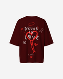 G West Womens Oversized Drunk In Love Tee