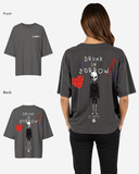 G West Womens Oversized Drunk In Sorrow Tee