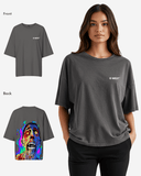 G West Womens Oversized Flaming Zombie Tee