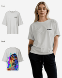 G West Womens Oversized Flaming Zombie Tee