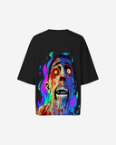 G West Womens Oversized Flaming Zombie Tee