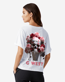 G West Womens Oversized Ice Cream Skull Tee