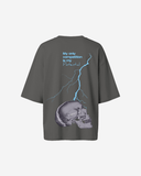 G West Womens Oversized Lighting Skull Tee