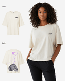 G West Womens Oversized Lighting Skull Tee