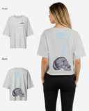 G West Womens Oversized Lighting Skull Tee