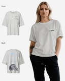 G West Womens Oversized Lighting Skull Tee
