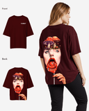 G West Womens Oversized Lollipop Mushroom Oversized Tee