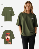 G West Womens Oversized Lollipop Mushroom Oversized Tee
