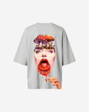 G West Womens Oversized Lollipop Mushroom Oversized Tee