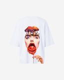 G West Womens Oversized Lollipop Mushroom Oversized Tee