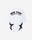 G West Womens Oversized New York Arch Logo Tee