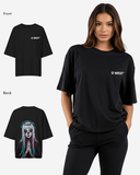 G West Womens Oversized Praying Girl T Shirt