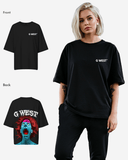 G West Womens Oversized Premium Erupt Brain T-Shirt
