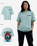 G West Womens Oversized Premium Erupt Brain T-Shirt