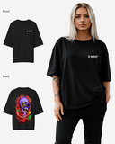 G West Womens Oversized Premium Snake Skull T-Shirt