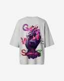 G West Womens Oversized Purple Dragon Tee