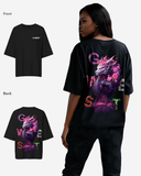 G West Womens Oversized Purple Dragon Tee
