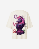 G West Womens Oversized Purple Dragon Tee