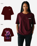 G West Womens Oversized Purple Dragon Tee