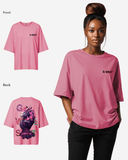 G West Womens Oversized Purple Dragon Tee