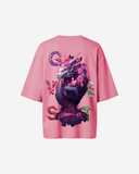G West Womens Oversized Purple Dragon Tee