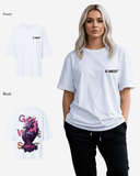G West Womens Oversized Purple Dragon Tee
