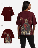 G West Womens Oversized Red Skull Tee