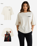 G West Womens Oversized Skull & Rose T Shirt