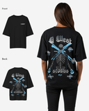 G West Womens Oversized Skull Tee