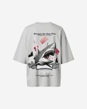 G West Womens Oversized Spade Of Sharks T Shirt