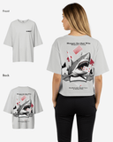 G West Womens Oversized Spade Of Sharks T Shirt
